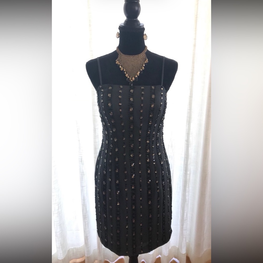 Basix Black Label Gray Silk Gold Beads 6